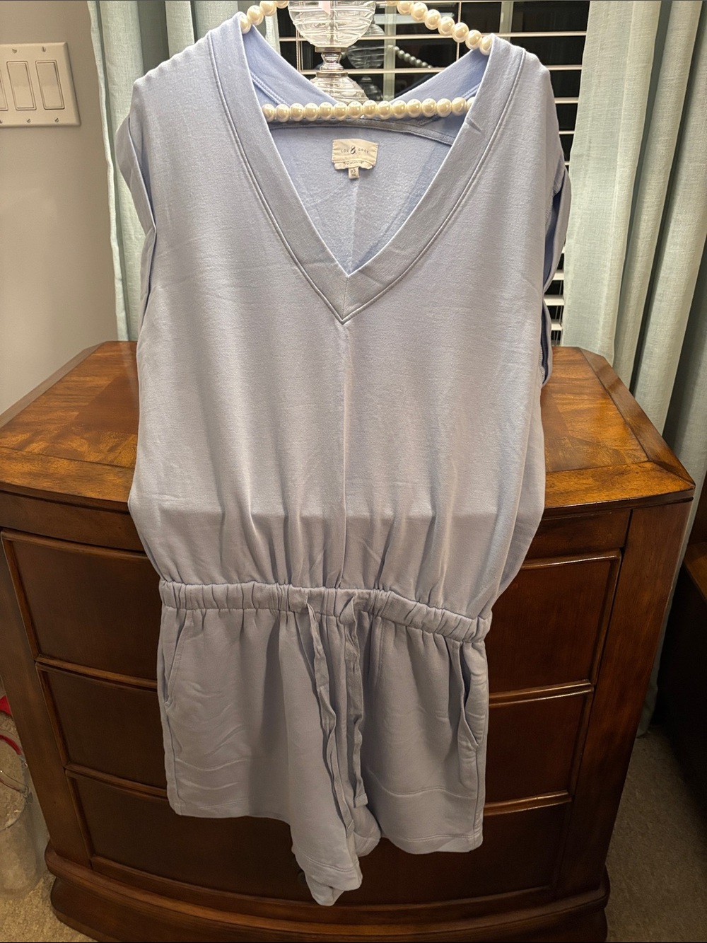Lou & Grey Light Blue V-Neck Sleeveless Rompetr